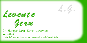 levente germ business card